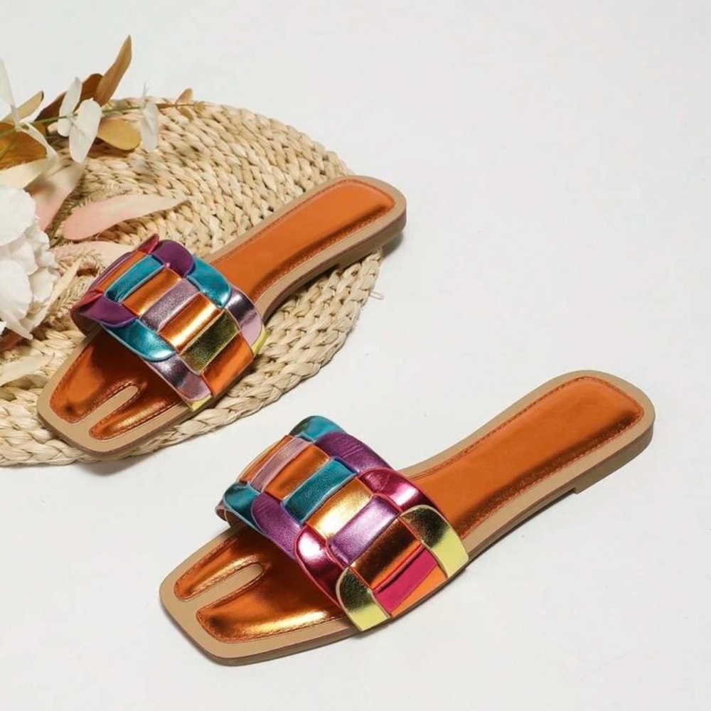 Metallic Flat Sandals